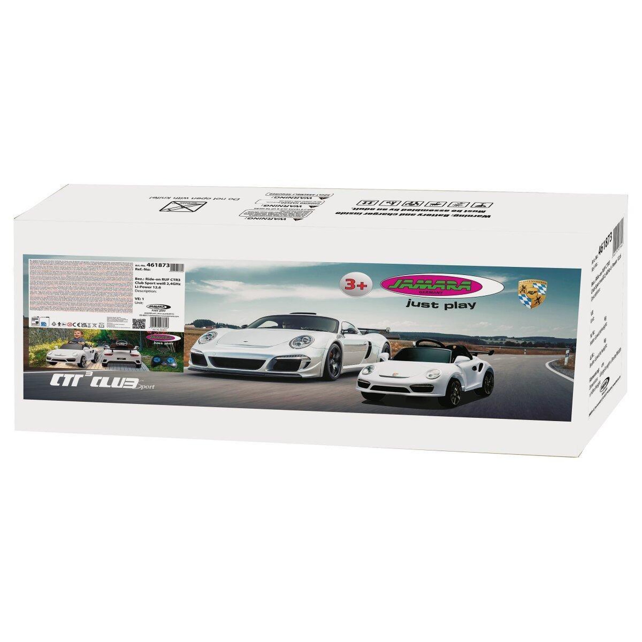 Voir la diapositive 4 : Jamara Ride-on ruf ctr3 club sport blanc 2,4ghz li-power 12.6