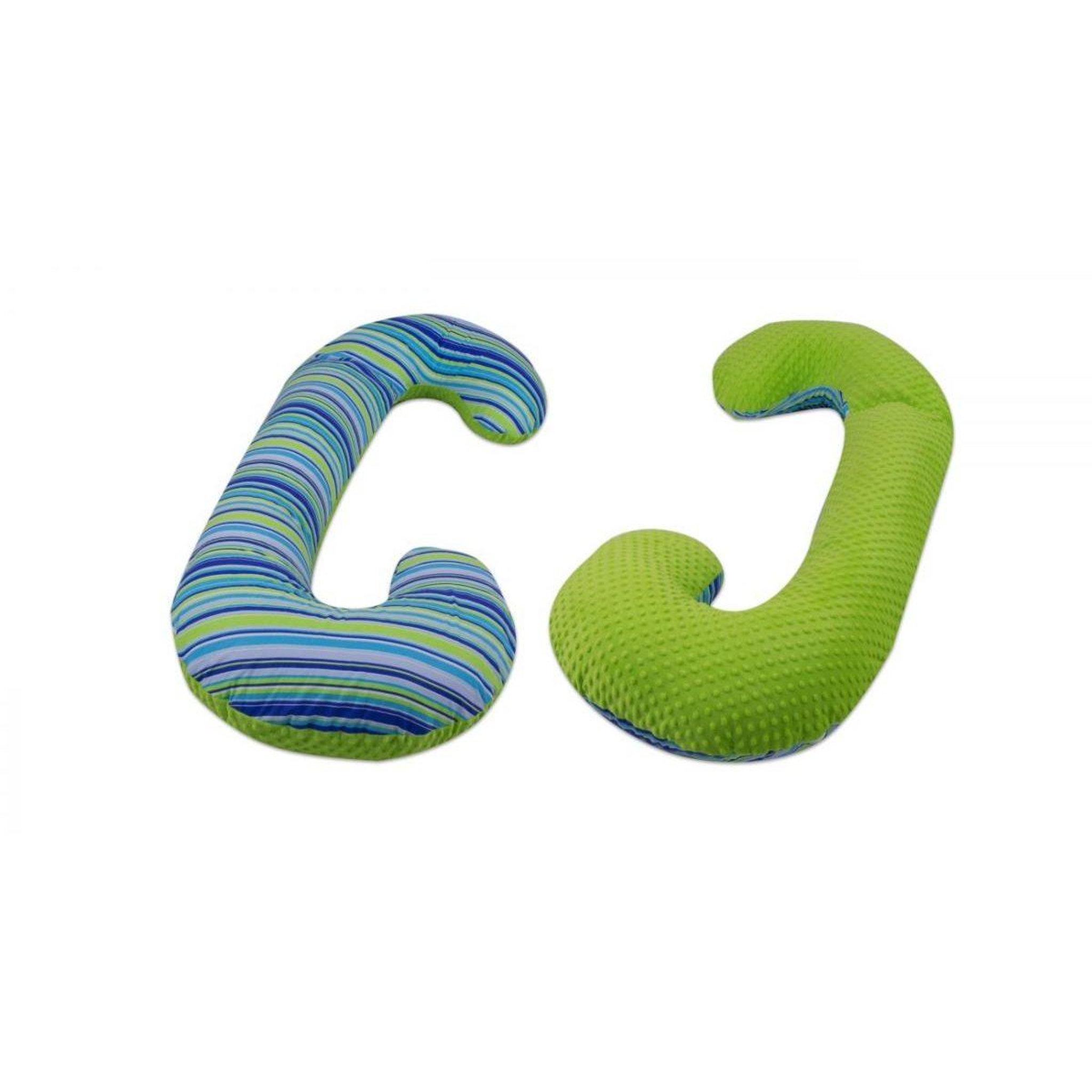 VELINDA Coussin pre/post natal usages multiples bandes de couleur 2 – vert