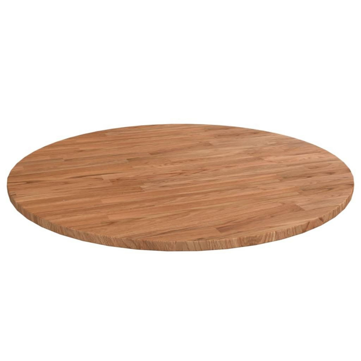 VIDAXL Dessus de table rond Marron clair Ø80x1,5 cm Bois chene traite