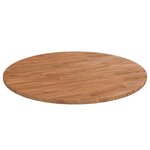 VIDAXL Dessus de table rond Marron clair Ø80x1,5 cm Bois chene traite
