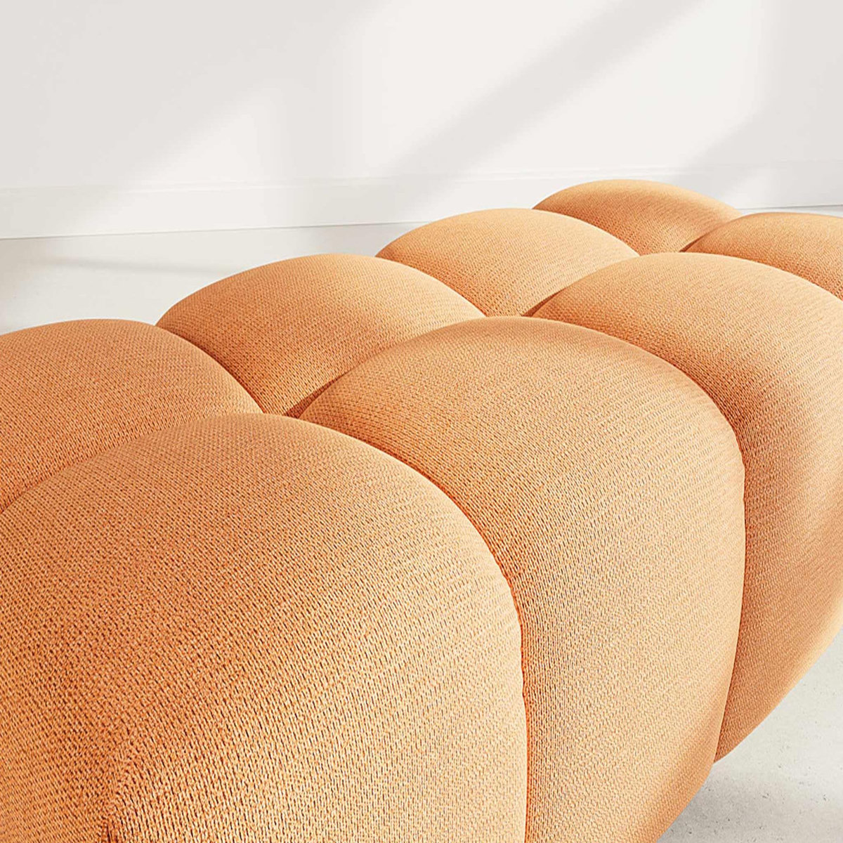 LISA DESIGN Adelaide - pouf en tissu texturé
