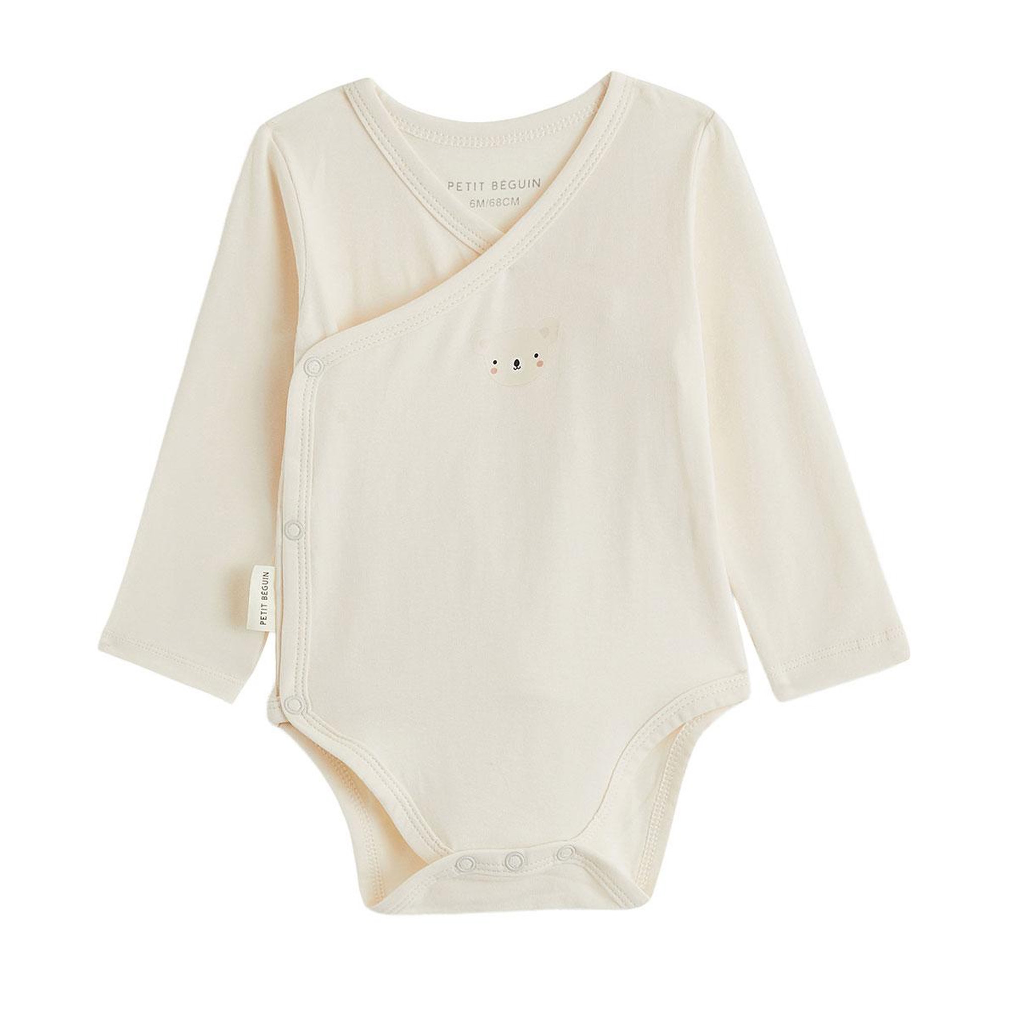 Voir la diapositive 6 : PETIT BEGUIN Lot de 3 bodies bébé manches longues ouverture croisée