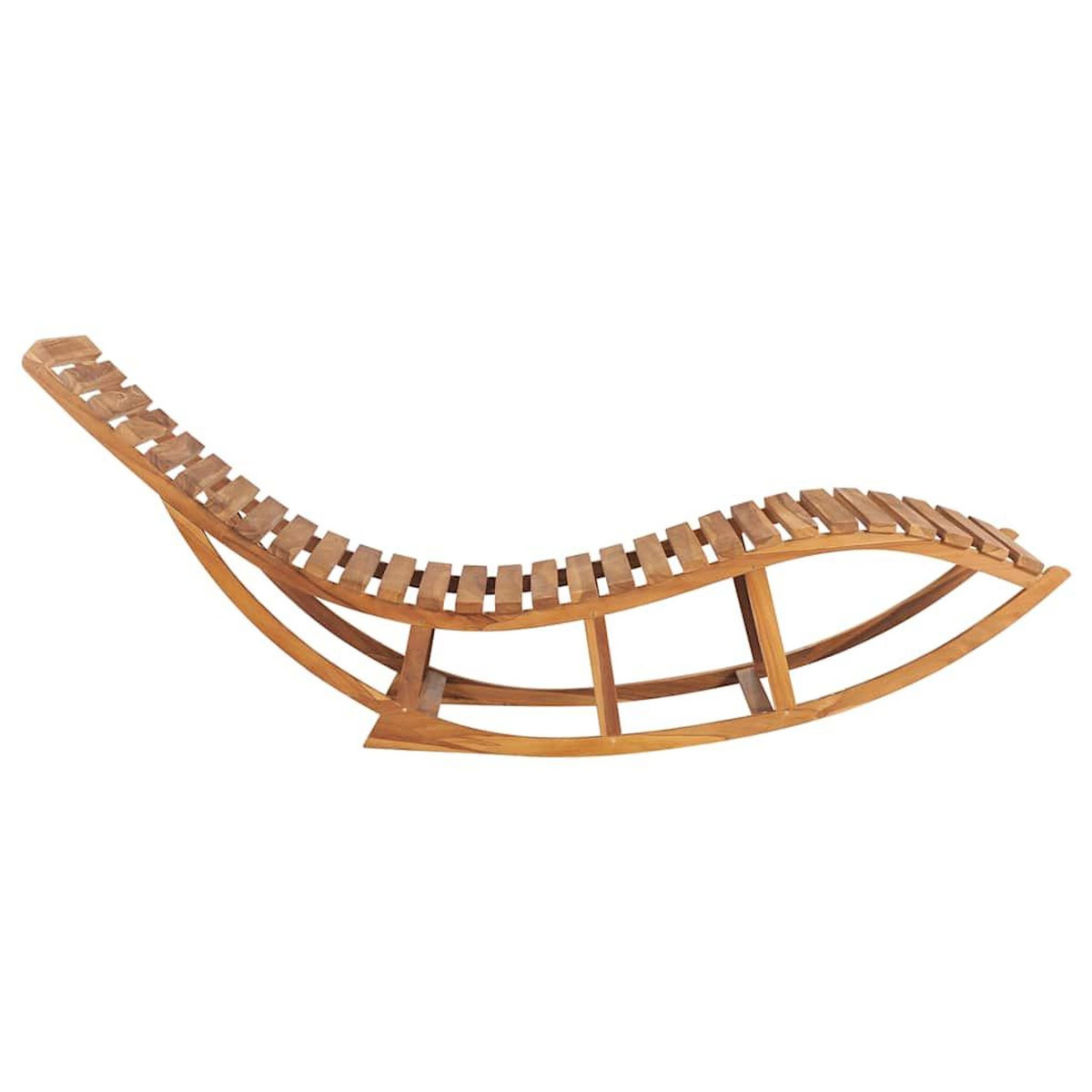 VIDAXL Chaise longue a bascule Bois de teck solide