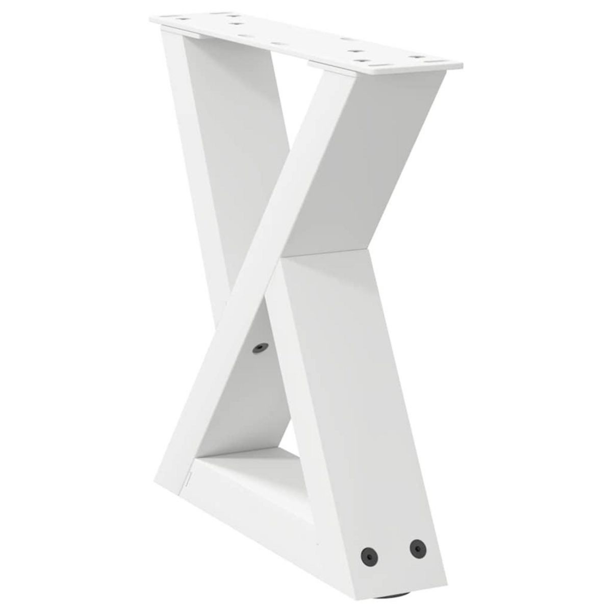 VIDAXL Pieds de table basse 2 pcs blanc 40x(30-31,3) cm acier