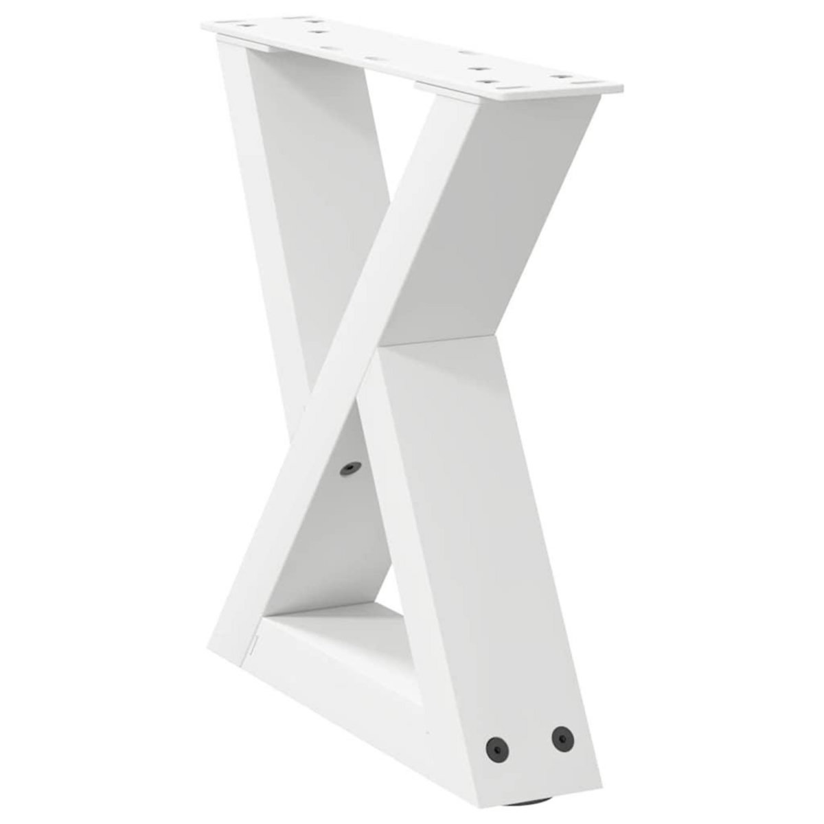 VIDAXL Pieds de table basse 2 pcs blanc 40x(30-31,3) cm acier