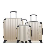 BLUESTAR BLUESTAR - LOT DE 3 - Valises grand format, weekend et cabine BUCAREST. Coloris disponibles : Vert, Noir, Marron, Bleu, Gris