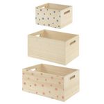 Atmosphera Kids Lot de 3 Cagettes Enfant  Étoile  36cm Beige