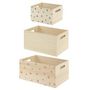Voir la diapositive 1 : Atmosphera Kids Lot de 3 Cagettes Enfant  Étoile  36cm Beige