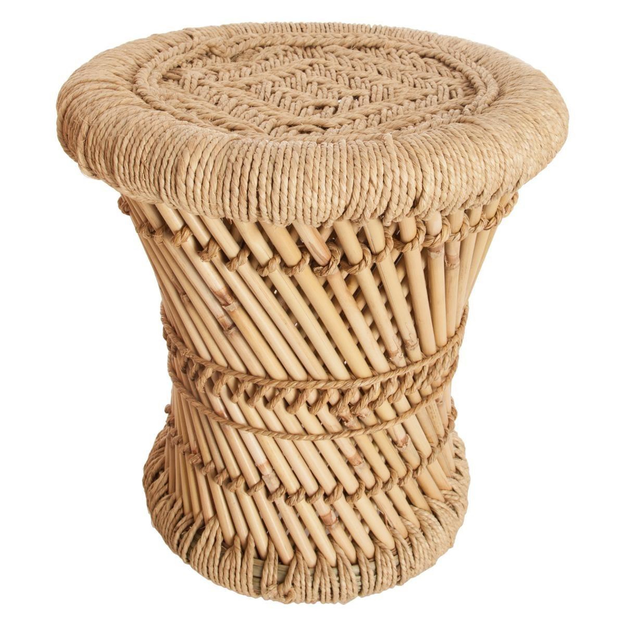 Voir la diapositive 2 : ATMOSPHERA Lot de 2 tables d'appoint  nomade  38cm naturel