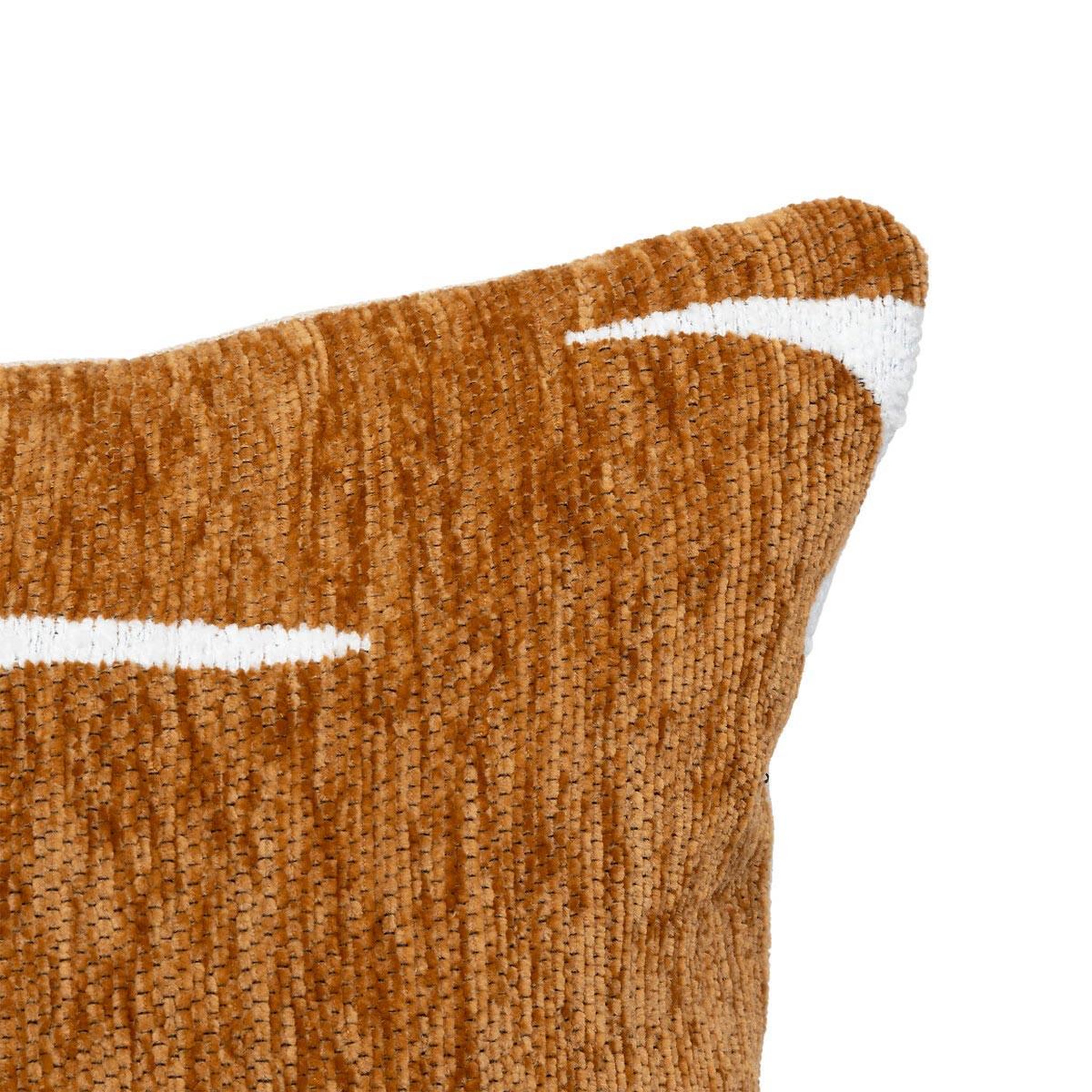 Voir la diapositive 2 : ATMOSPHERA Housse de coussin chenille  jeni  30x50cm caramel