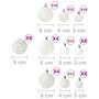 Voir la diapositive 6 : VIDAXL Ensemble de boules de Noël 100 pcs Blanc
