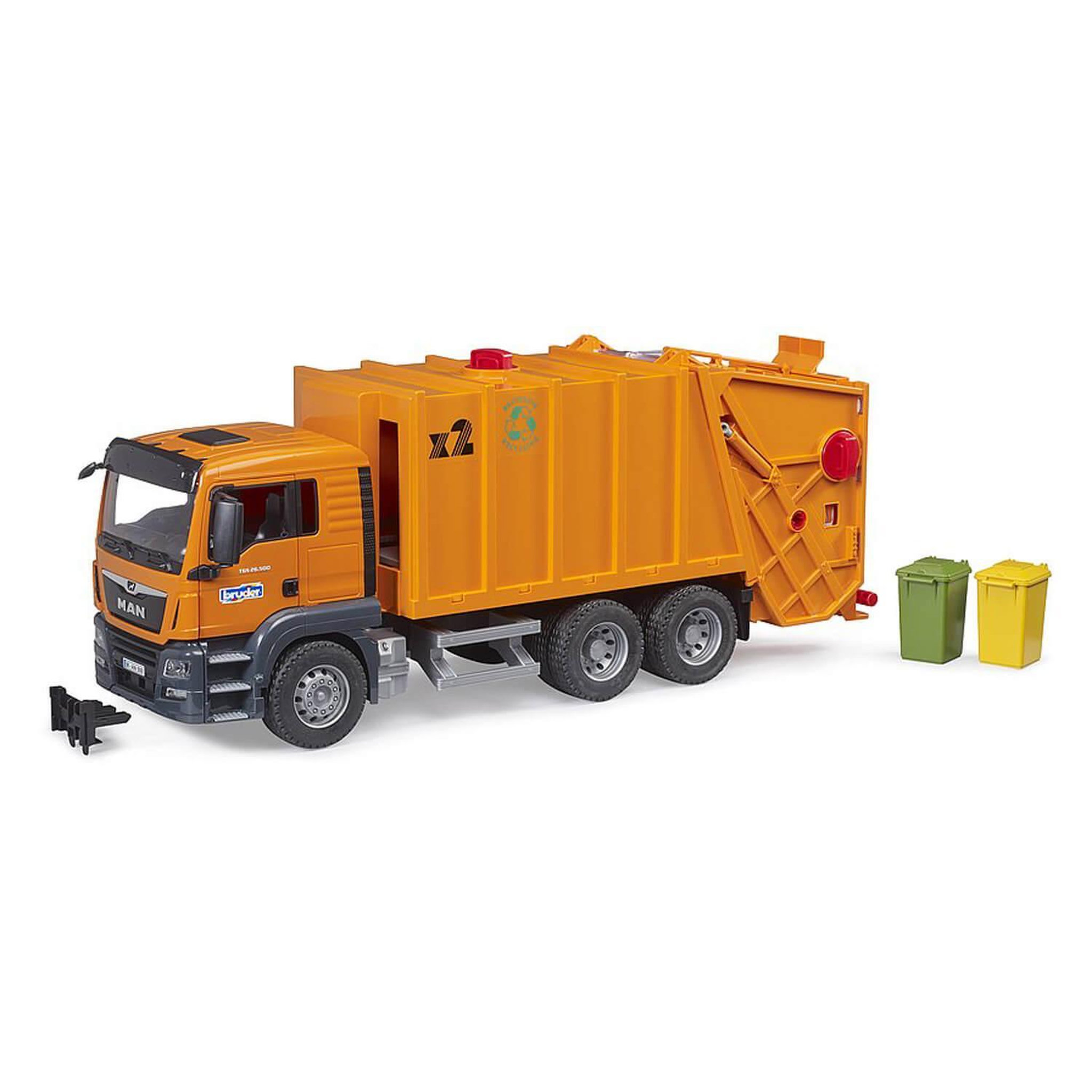 Bruder Benne à ordures MAN TGS (orange)