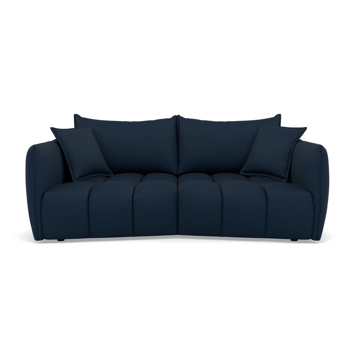 LISA DESIGN Cassiopee - canapé droit 3 places assise profonde en tissu texturé