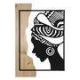 Voir la diapositive 1 : Paris Prix Décoration Murale Encadrée  Tribal  80cm Noir & Naturel