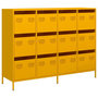 Voir la diapositive 2 : VIDAXL Buffet jaune moutarde 135x39x103,5 cm acier lamine a froid