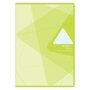 POUCE Cahier piqué 21x29,7 cm 96 pages petits carreaux 5x5 vert motif triangles