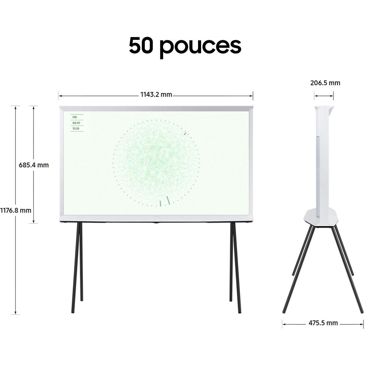 Samsung TV QLED The Serif TQ50LS01D Blanc 2024