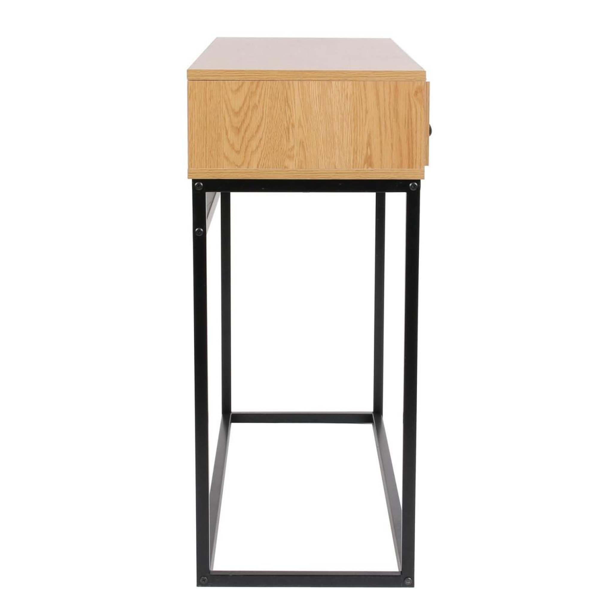 Voir la diapositive 3 : The Home Deco Factory Console 2 tiroirs design  abbott  100cm naturel