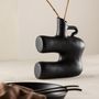 Voir la diapositive 6 : Paris Prix Vase Design en Céramique  Dity  19cm Noir