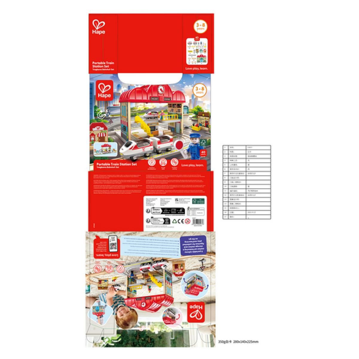 Hape Coffret Circuit de Train portable