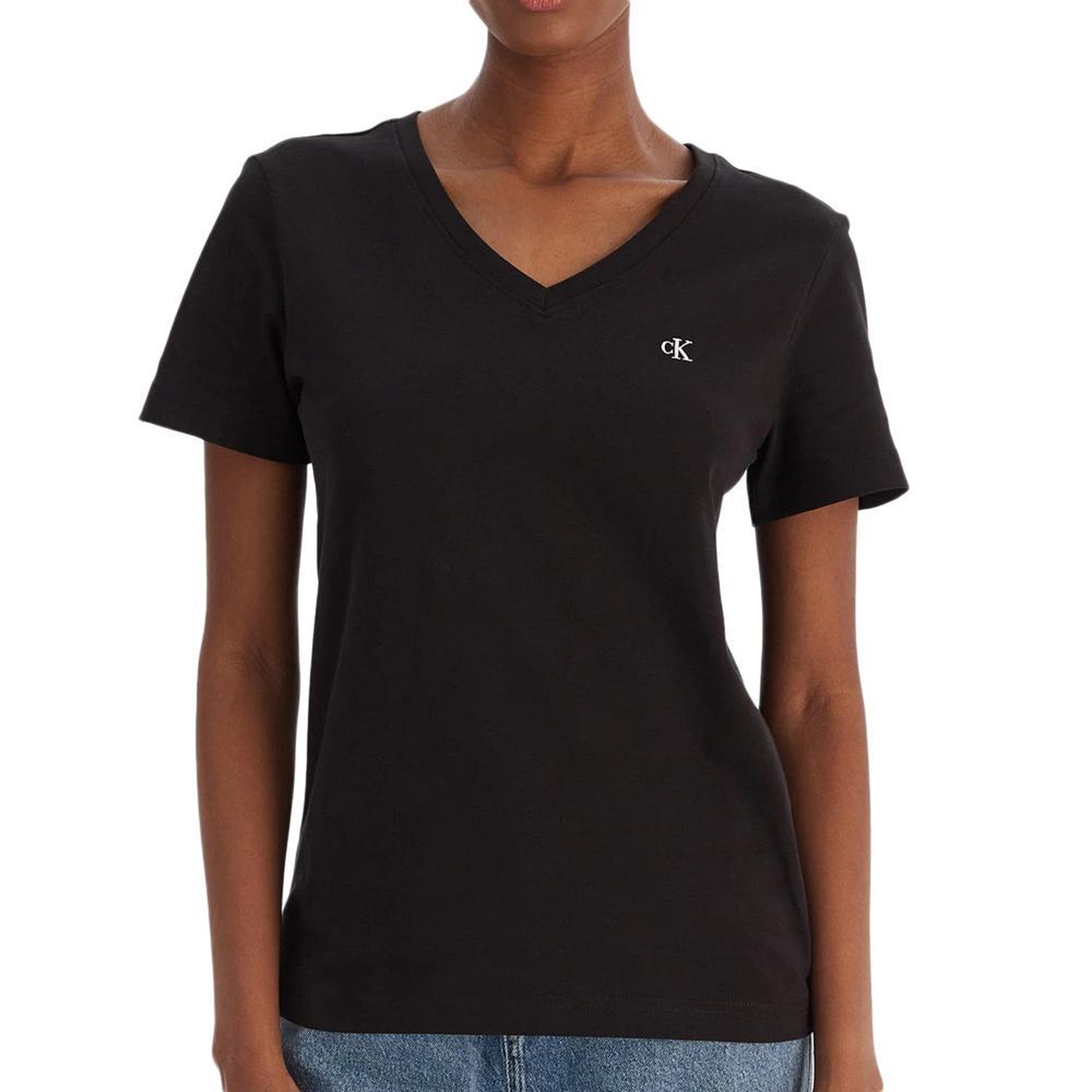 Voir la diapositive 1 : CALVIN KLEIN JEANS T-Shirt Noir Femme Calvin Klein Jeans Archive LV047B205G