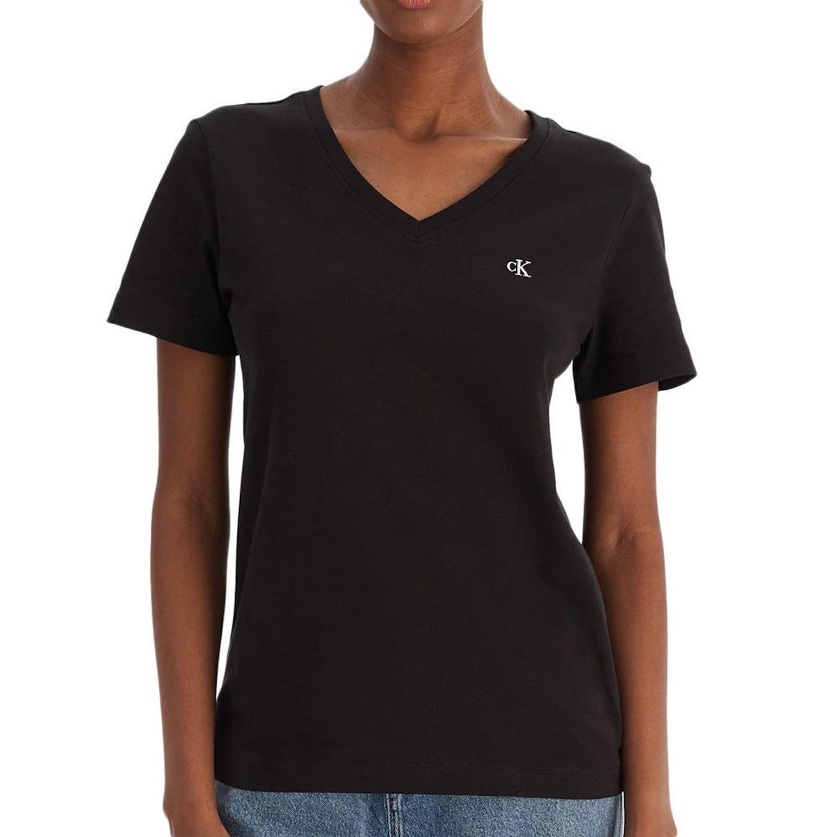 CALVIN KLEIN JEANS T-Shirt Noir Femme Calvin Klein Jeans Archive LV047B205G