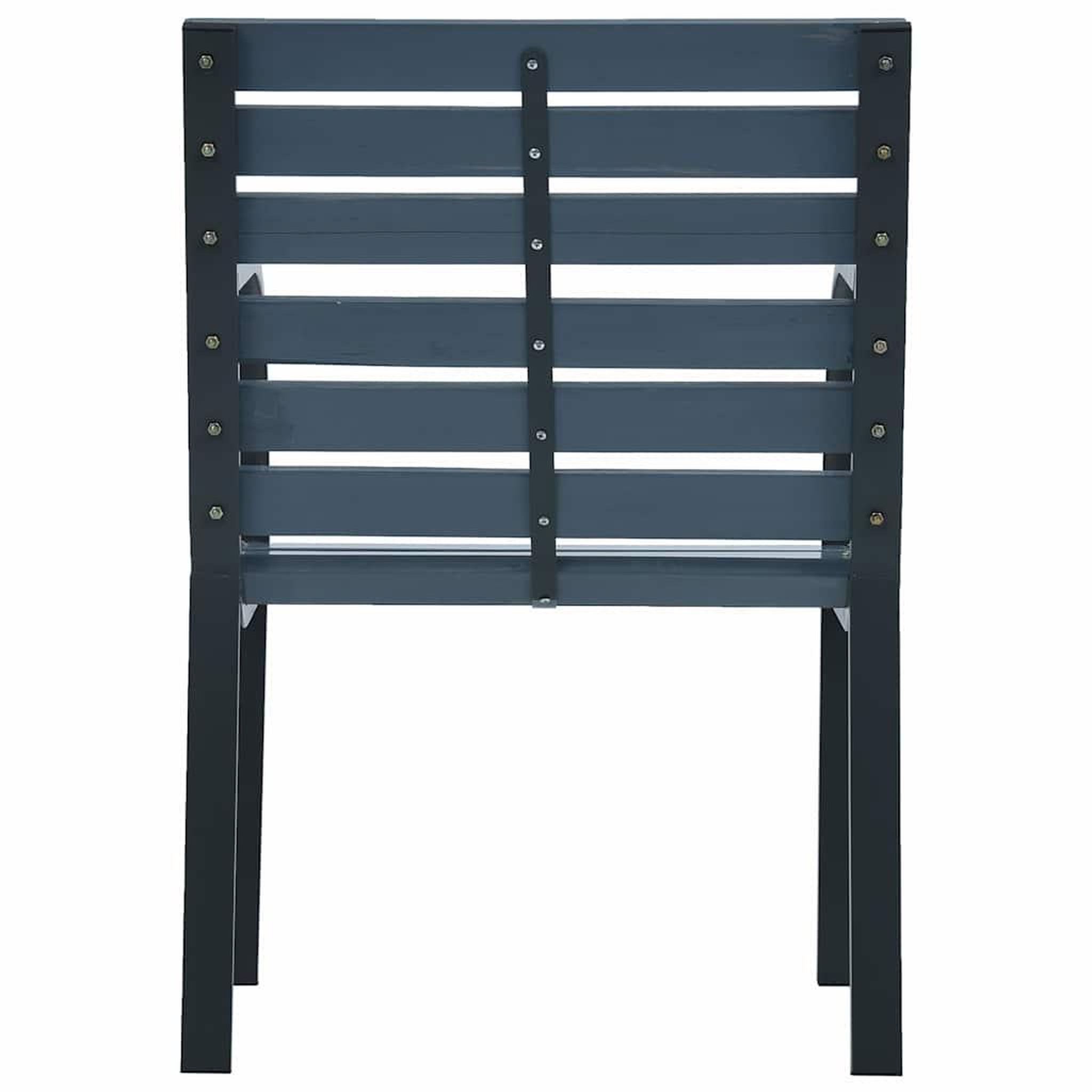 Voir la diapositive 5 : VIDAXL Chaises de jardin lot de 2 sapin massif acier enduit de poudre