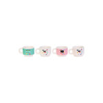 Paris Prix Lot de 4 Tasses Empilables  Expresso  9cm Multicolore