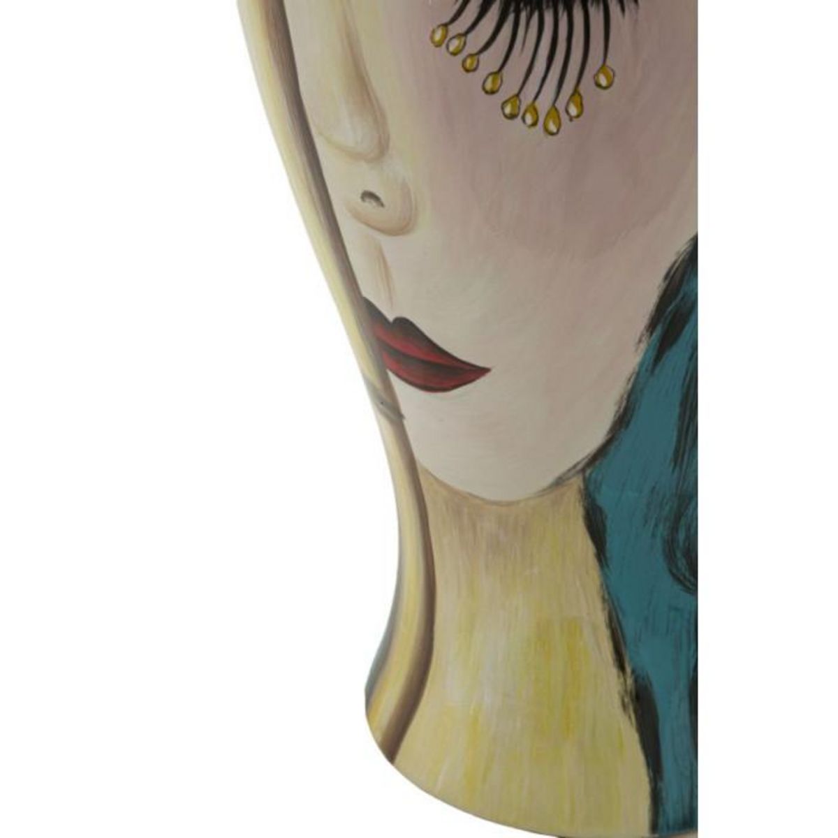 Paris Prix Vase Déco en Céramique  Art Face  50cm Multicolore