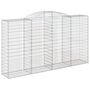 Voir la diapositive 2 : VIDAXL Panier de gabions arque 300x50x160/180 cm Fer galvanise