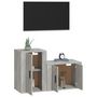 Voir la diapositive 3 : VIDAXL Ensemble de meubles TV 2 pcs gris beton bois d'ingenierie