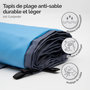 Voir la diapositive 3 : LINXOR Tapis de plage anti-sable imperméable 270 x 240 cm - Bleu et gris