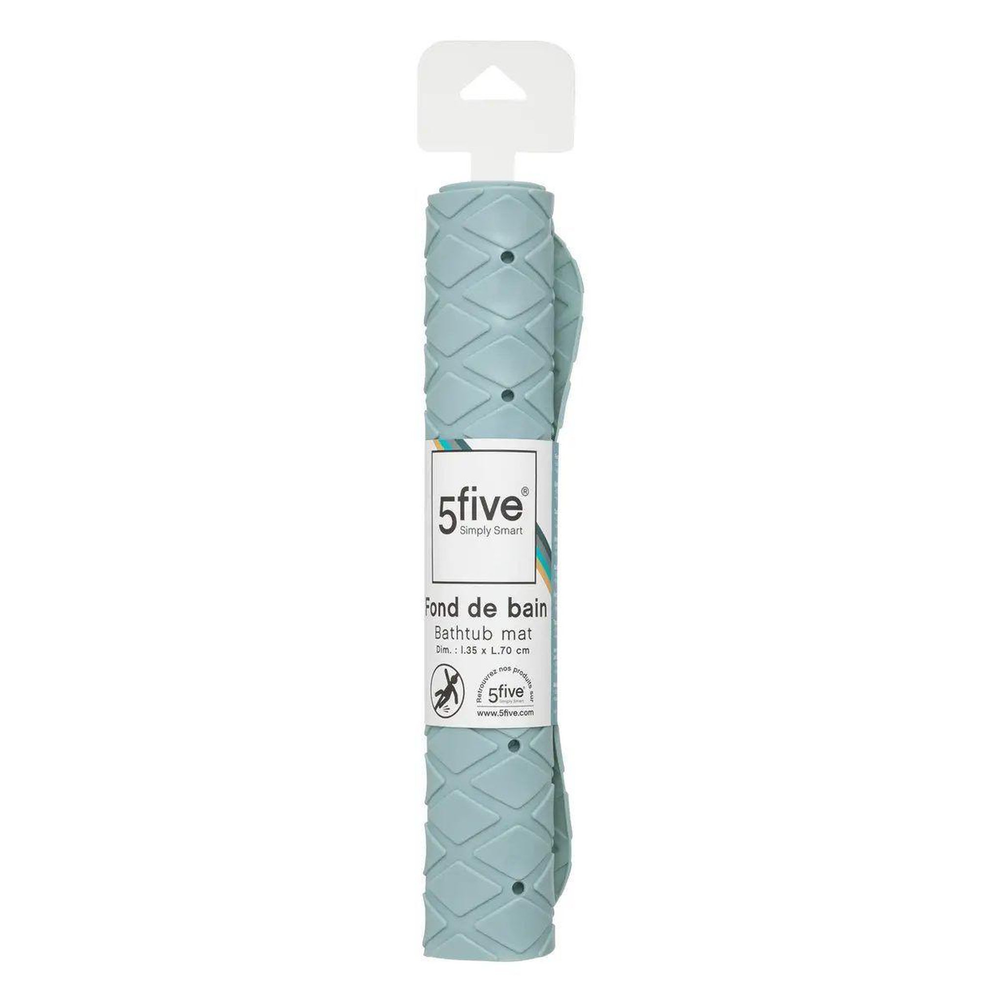 Voir la diapositive 4 : FIVE Fond de bain pvc  diamond  35x70cm bleu arctique