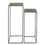 Voir la diapositive 2 : The Home Deco Factory Lot de 2 sellettes gigognes métal martelé Mirage