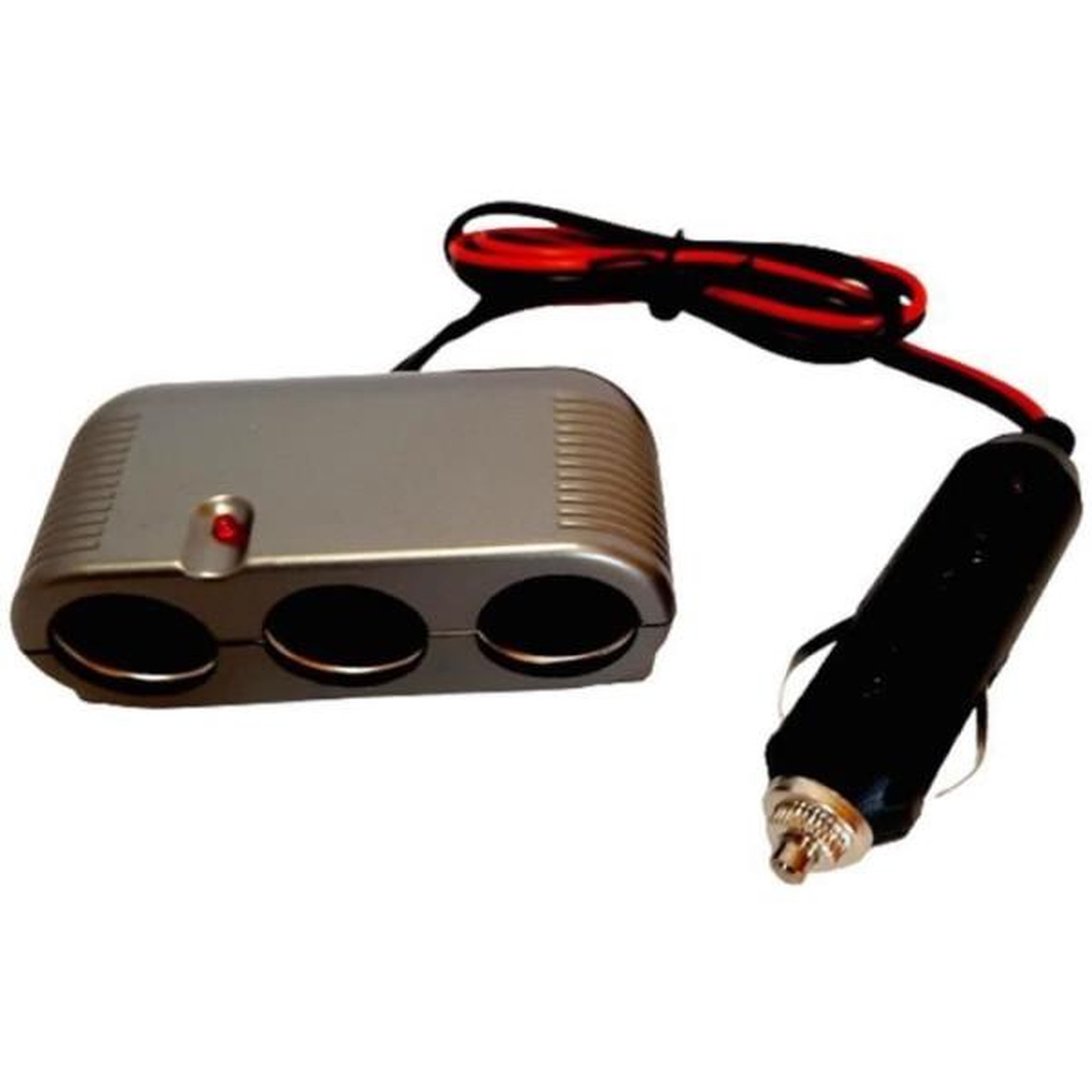 HTC EQUIPEMENT Triple prise allume-cigare 12/24V - HTC EQUIPEMENT - Avec prise Heavy duty et Cable rouge 80cm