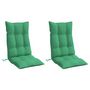 Voir la diapositive 3 : VIDAXL Coussins de chaise a dossier haut lot de 2 vert tissu oxford