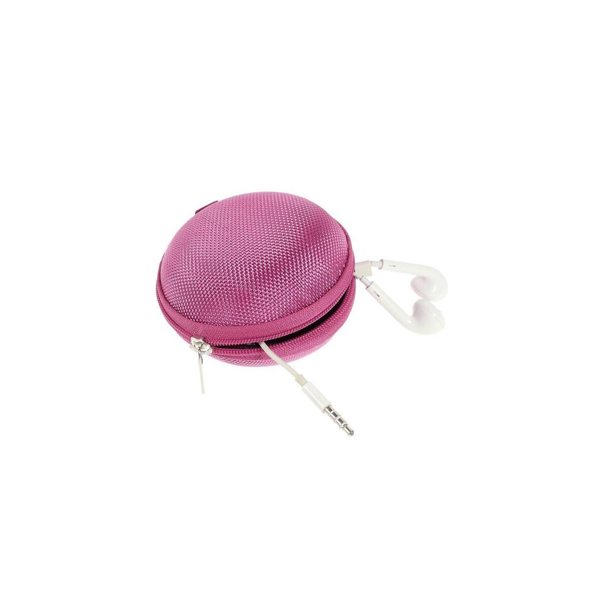 amahousse Boitier avec fermeture zippée rose écouteurs ou kit piéton