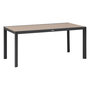 Voir la diapositive 1 : HESPERIDE Table de jardin fixe en aluminium effet bois 6 places EVASION