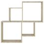 Voir la diapositive 3 : VIDAXL Etagere murale cube Chene sonoma 80x15x78,5cm Bois d'ingenierie