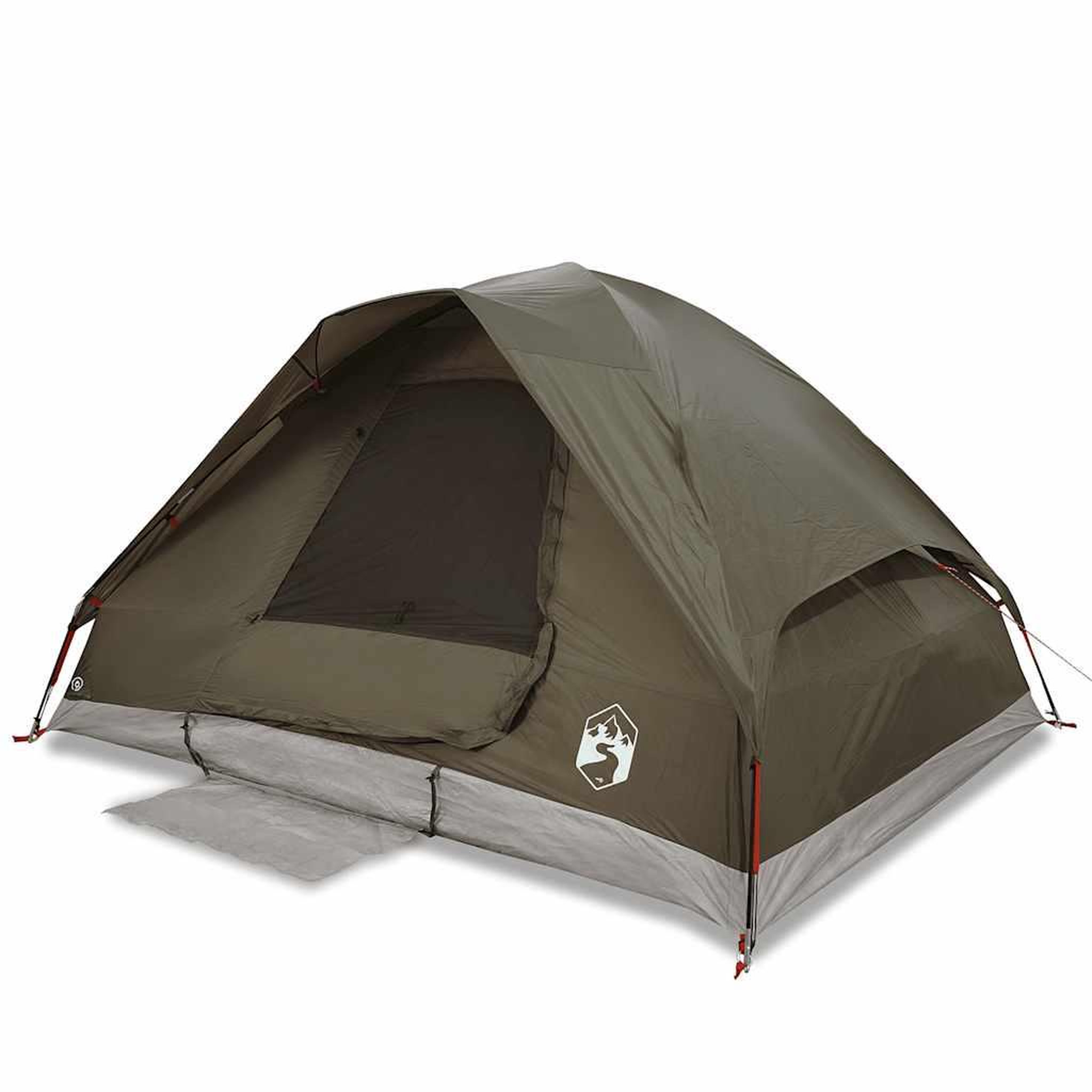 Voir la diapositive 2 : VIDAXL Tente de camping a dome 4 personnes marron impermeable