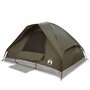 Voir la diapositive 2 : VIDAXL Tente de camping a dome 4 personnes marron impermeable