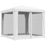 Voir la diapositive 4 : VIDAXL Tente de reception 4 parois laterales en maille 2,5x2,5 m Blanc