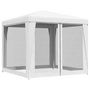 Voir la diapositive 4 : VIDAXL Tente de reception 4 parois laterales en maille 2,5x2,5 m Blanc