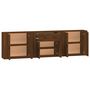 Voir la diapositive 5 : VIDAXL Buffets 3 pcs Chene marron Bois d'ingenierie