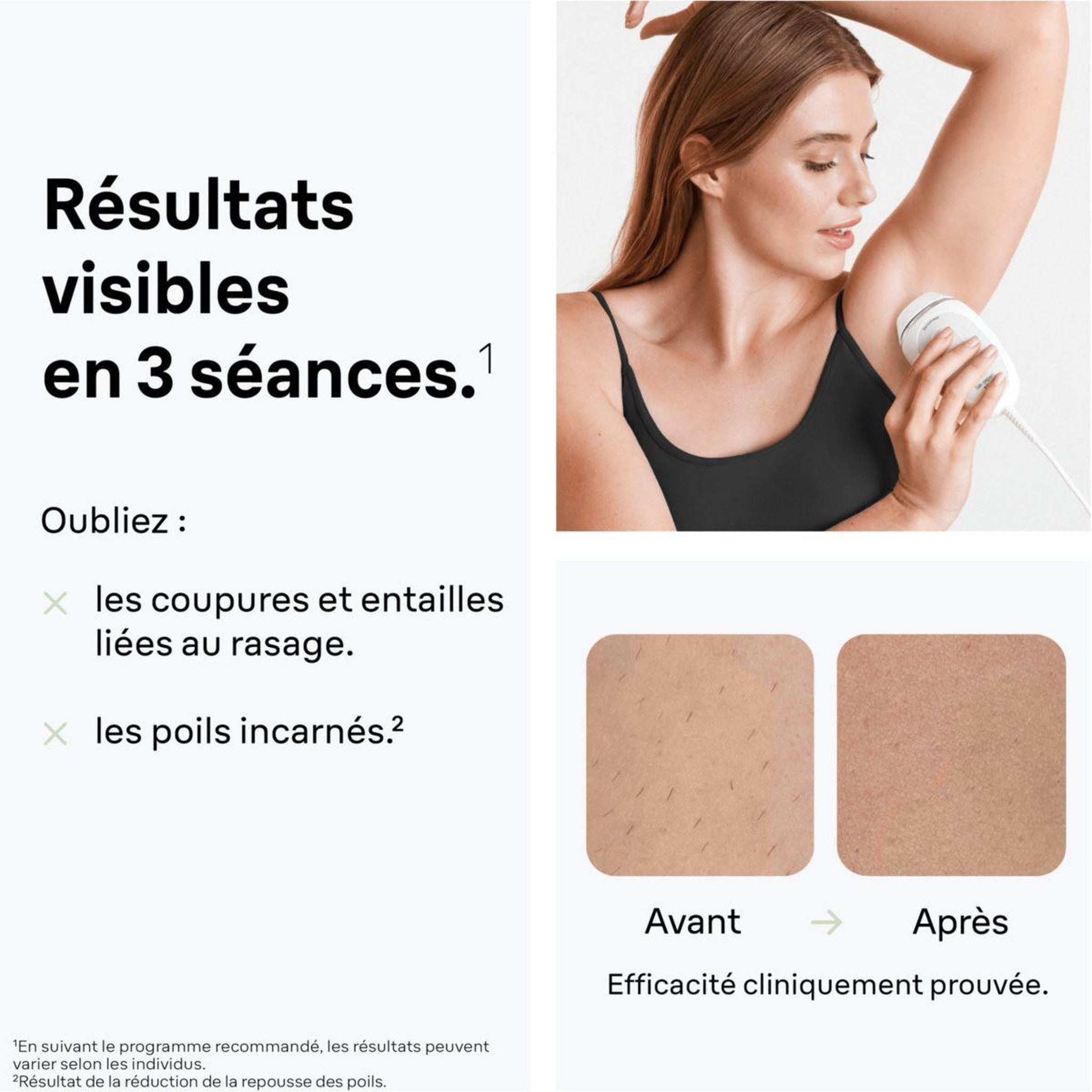 Voir la diapositive 3 : BRAUN Epilateur lumière pulsée IPL PL1124 Silk-expert Mini, 1 tête, 1 rasoir gillette Venus, 1 pochette