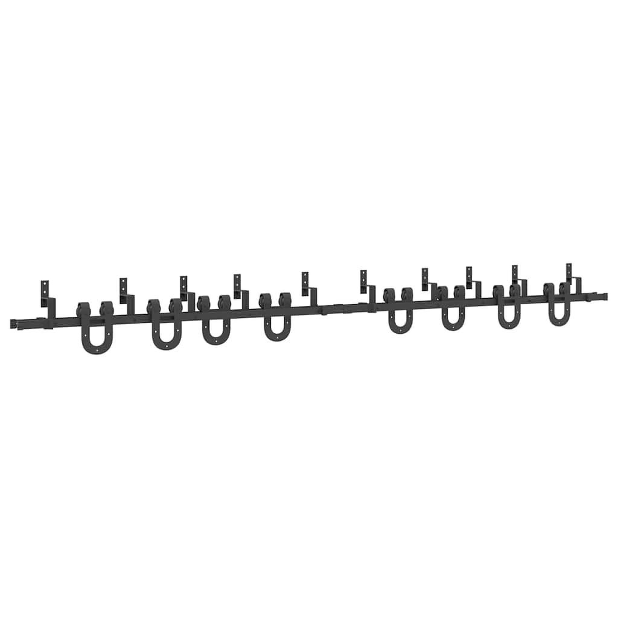 Voir la diapositive 2 : VIDAXL Kit de quincaillerie de porte coulissante 366 cm acier noir