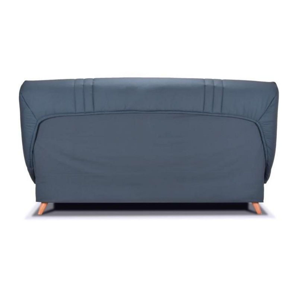 GRUHIER Banquette clic clac BULTEX - Tissu Taupe + Coussins deco jungle - L193 x P95 x H