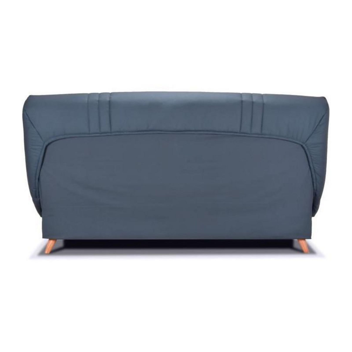 GRUHIER Banquette clic clac BULTEX - Tissu Taupe + Coussins deco jungle - L193 x P95 x H