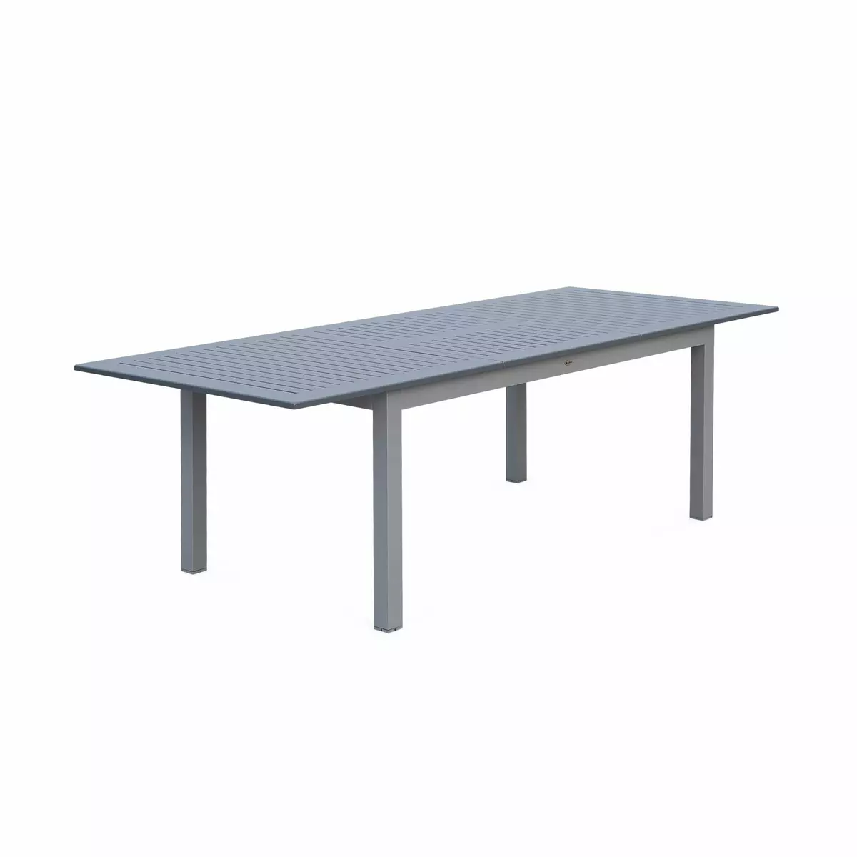 SWEEEK Table extensible - Chicago Anthracite - Table en aluminium 175/245cm avec rallonge. 8 places