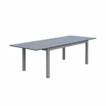 sweeek table extensible - chicago anthracite - table en aluminium 175/245cm avec rallonge. 8 places